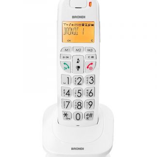 Brondi Bravo Bright Bianco Telefono Cordless con Vivavoce