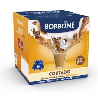Caffe Borbone Confezione 16 Capsule Cortado Compatibili Dolce Gusto