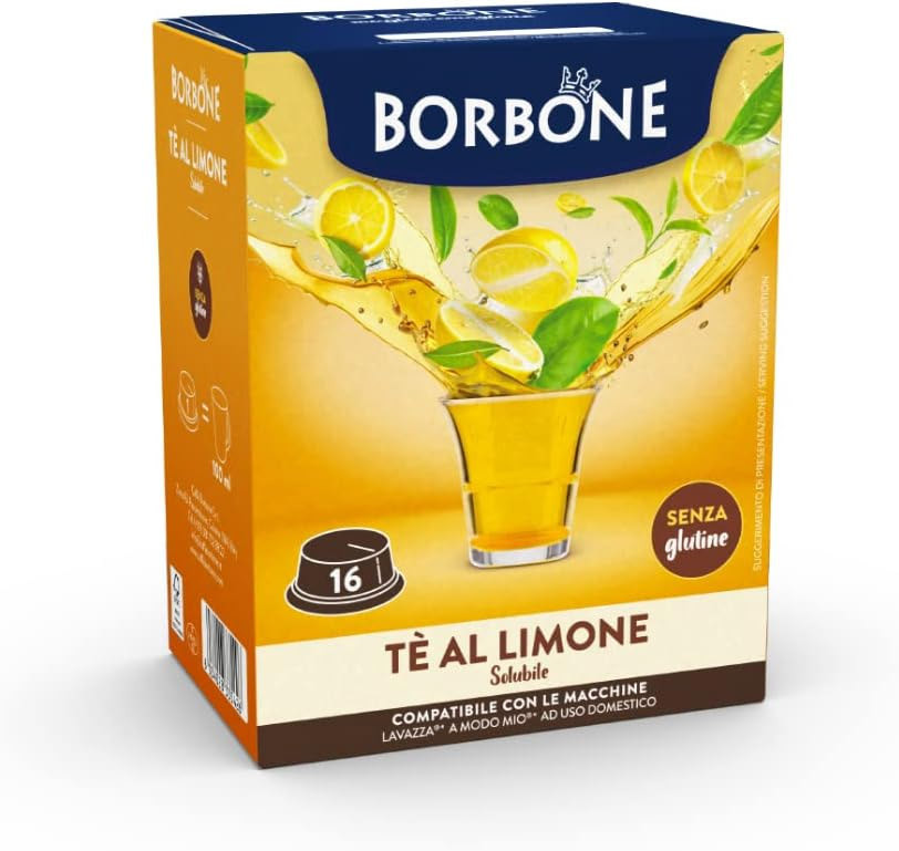 Caffe Borbone Confezione 16 Capsule Caffe Compatibili A Modo Mio The al Limone