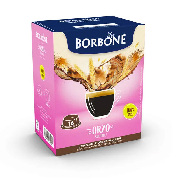 Caffe Borbone Confezione 16 Capsule Orzo Compatibili A Modo Mio
