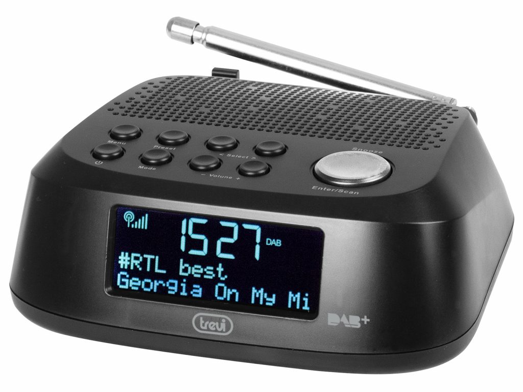 Trevi RC 80D4 Radiosveglia DAB DAB FM RDS Grande Display LED DAB Nero