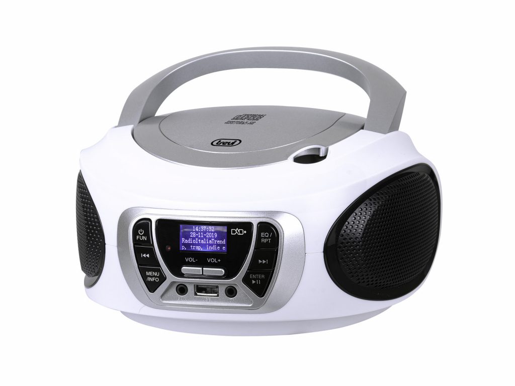 Trevi CMP 510 DAB Bianco Stereo Portatile Boombox con CD e Radio DAB