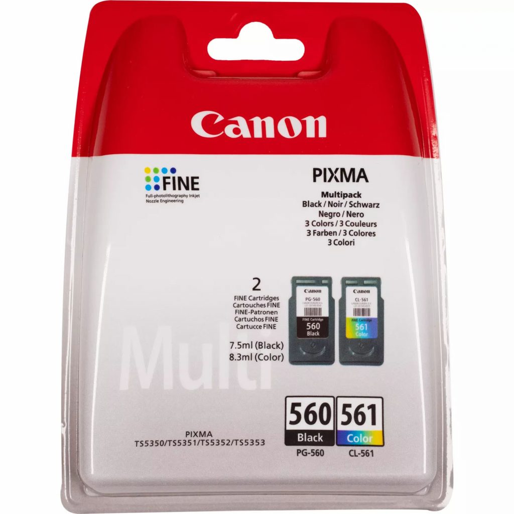 Canon PG-560 NERO e CL-561 CMY Multipack Cartucce