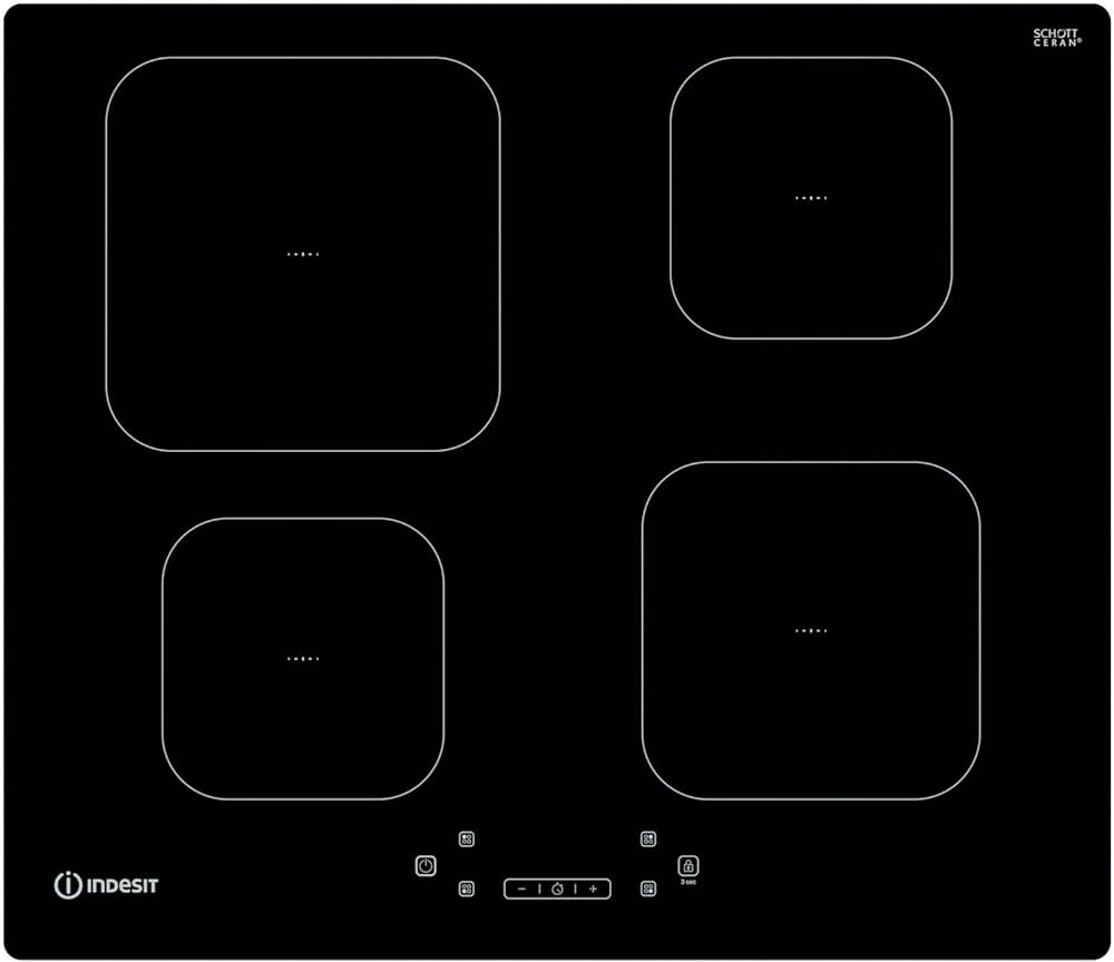 Indesit IS83Q60NE Piani Cottura Induzione 4 Zone Vetroceramica 60CM
