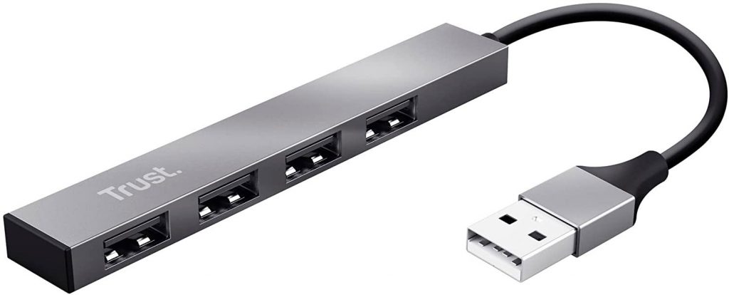Trust Halyx Aluminium Adattatore 4-Port Mini USB Hub