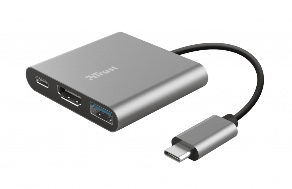 Trust Dalyx Adattatore USB-C Multiporta 3-in-1 Silver