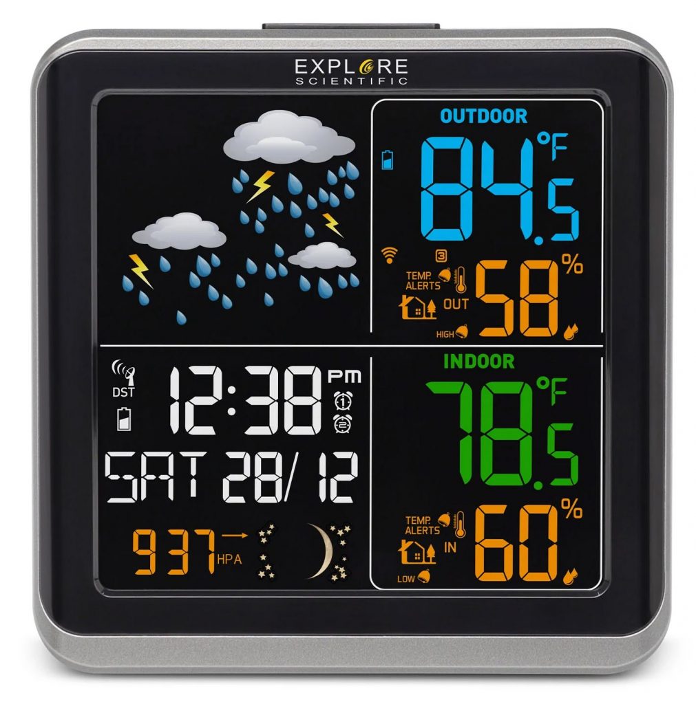 Explore Scientific WSH-4008C CM3000 Stazione Meteo Barometro Display Colori
