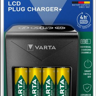Varta 57687101441 Caricabatterie Rete per 4 Batterie Stilo AA 2100mAh