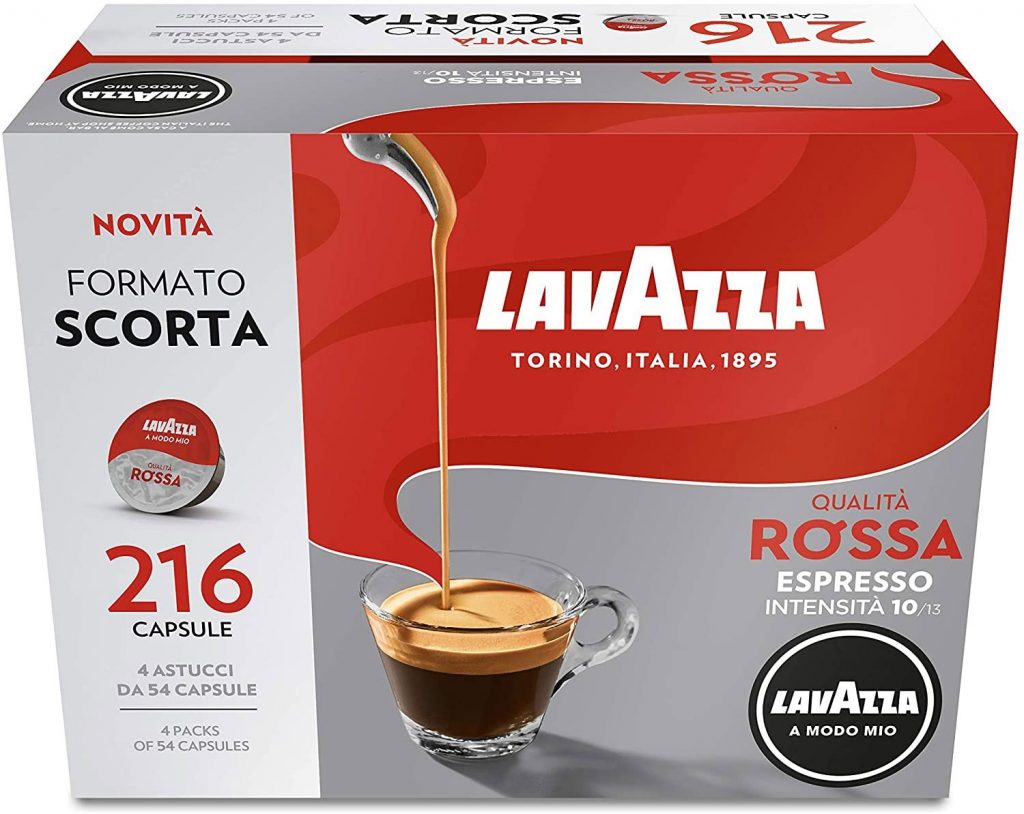 Lavazza A Modo Mio Qualita Rossa Formato Scorta Confezione 216 Capsule