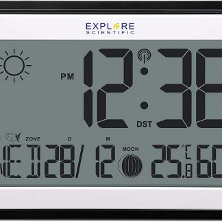 Explore Scientific RDC8002 CM3000 Orologio Parete Radiocontrollato Fasi Lunari