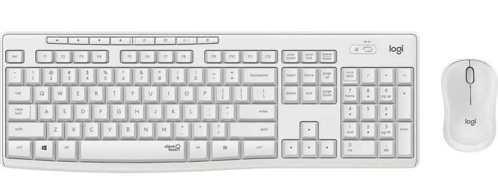 Logitech MK 295 Bianco Kit Tastiera e Mouse Wireless