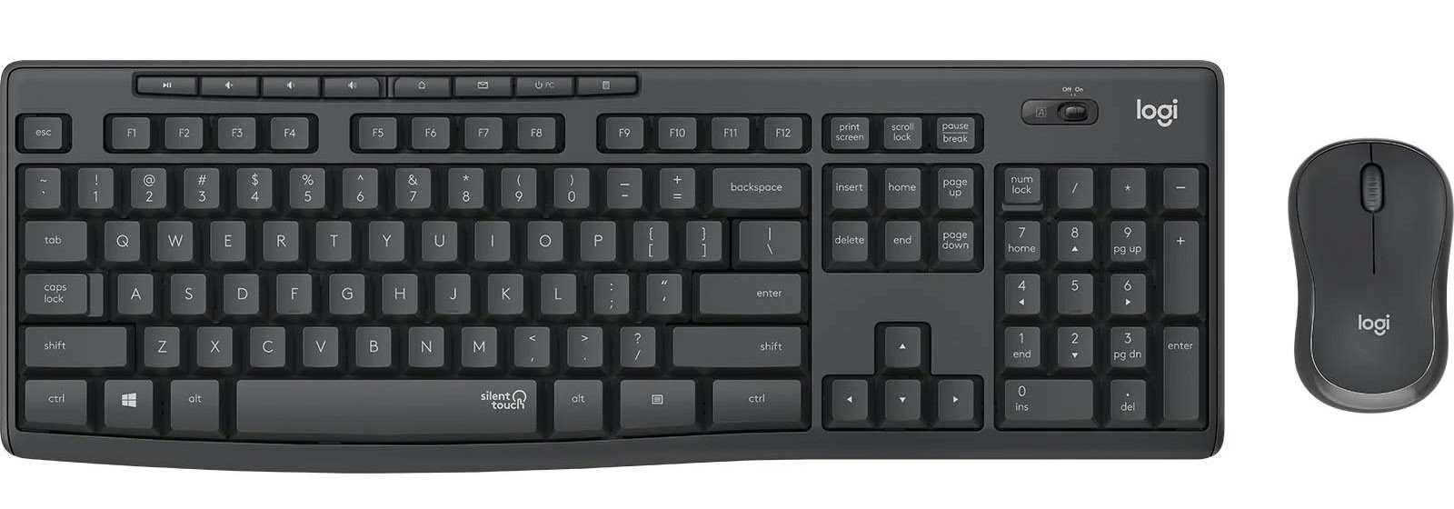 Logitech MK 295 Graphite Kit Tastiera e Mouse Wireless
