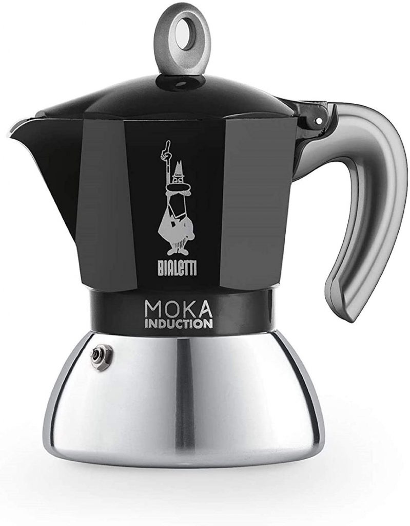 Bialetti Moka Induction 2 Tazze Caffettiera Nera