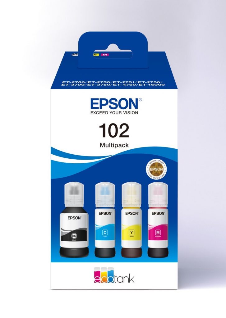 Epson 102 Confezione Multipack Flaconi 4 Colori per EcoTank