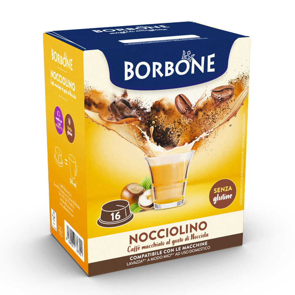 Caffe Borbone Nocciolino Confezione 16 Capsule Caffe Compatibili A Modo Mio
