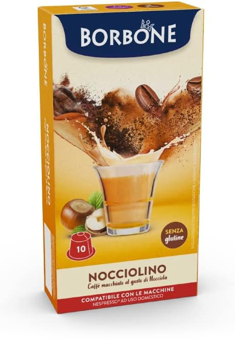 Caffe Borbone Confezione 10 Capsule Nocciolino Compatibili Nespresso