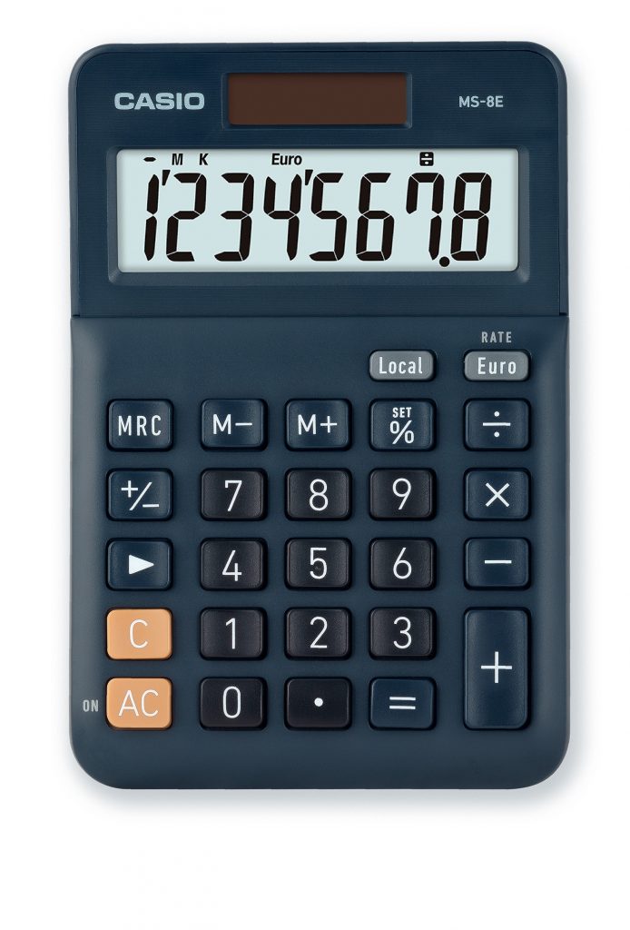 Casio MS-8EW-EP Calcolatrice da Tavolo 8 Cifre