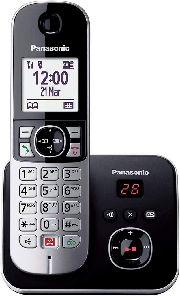 Panasonic KXTG6861JTB Telefono Cordless Nero con Segreteria