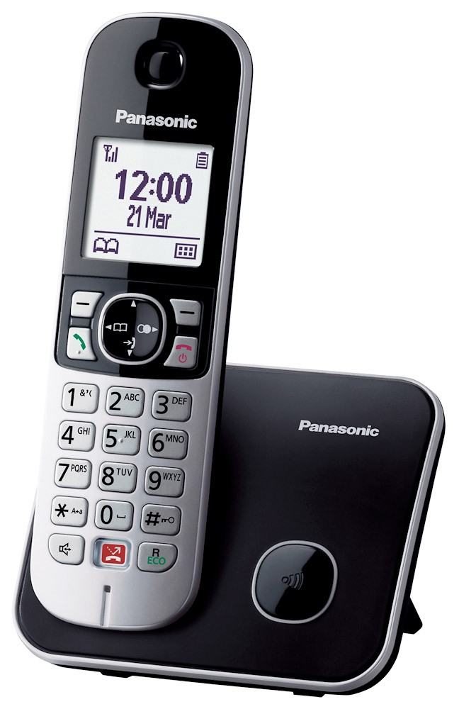 Panasonic KXTG6851JTB Telefono Cordless Nero con Vivavoce