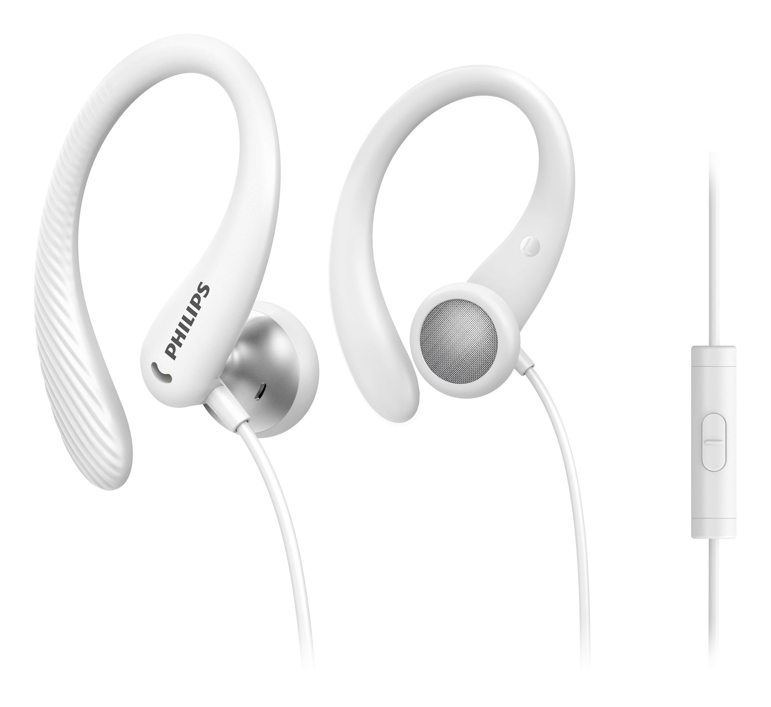 Philips TAA1105WT White Cuffia Auricolare Sportivi con Aggancio e Microfono