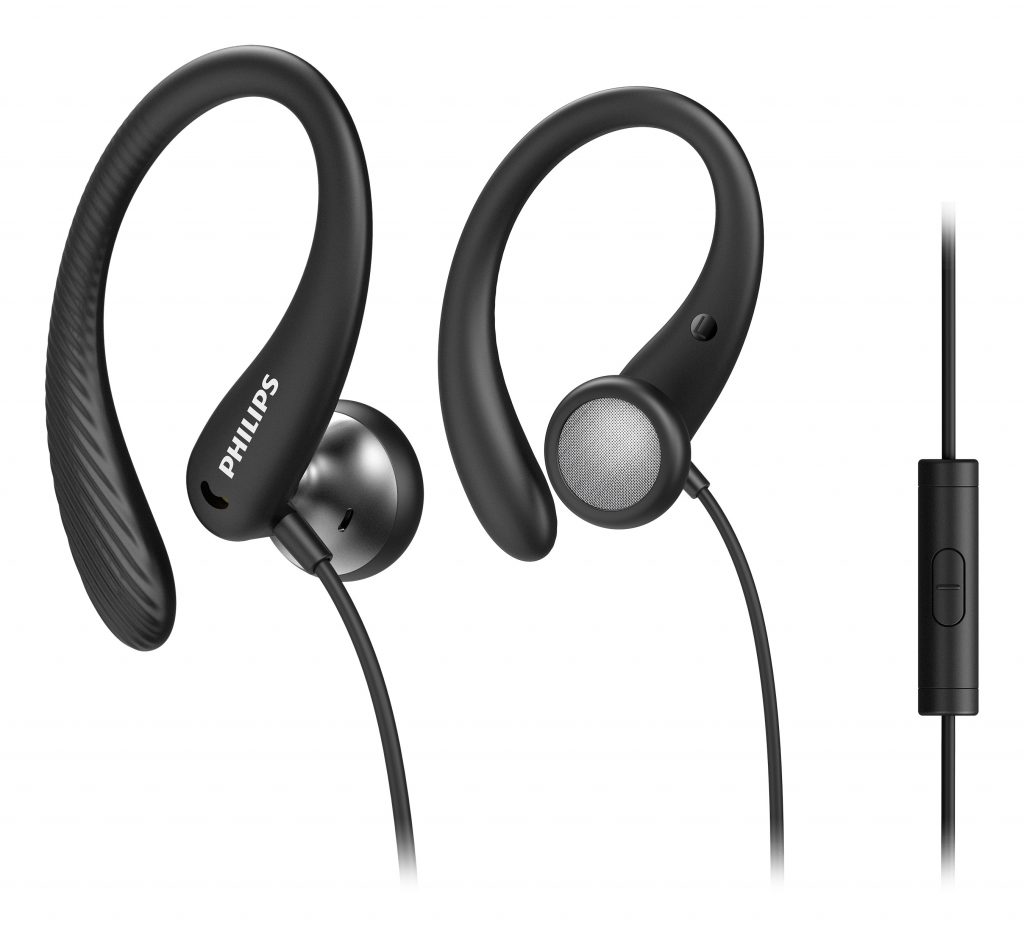 Philips TAA1105BK Black Cuffie Auricolari Sportivi con Aggancio e Microfono