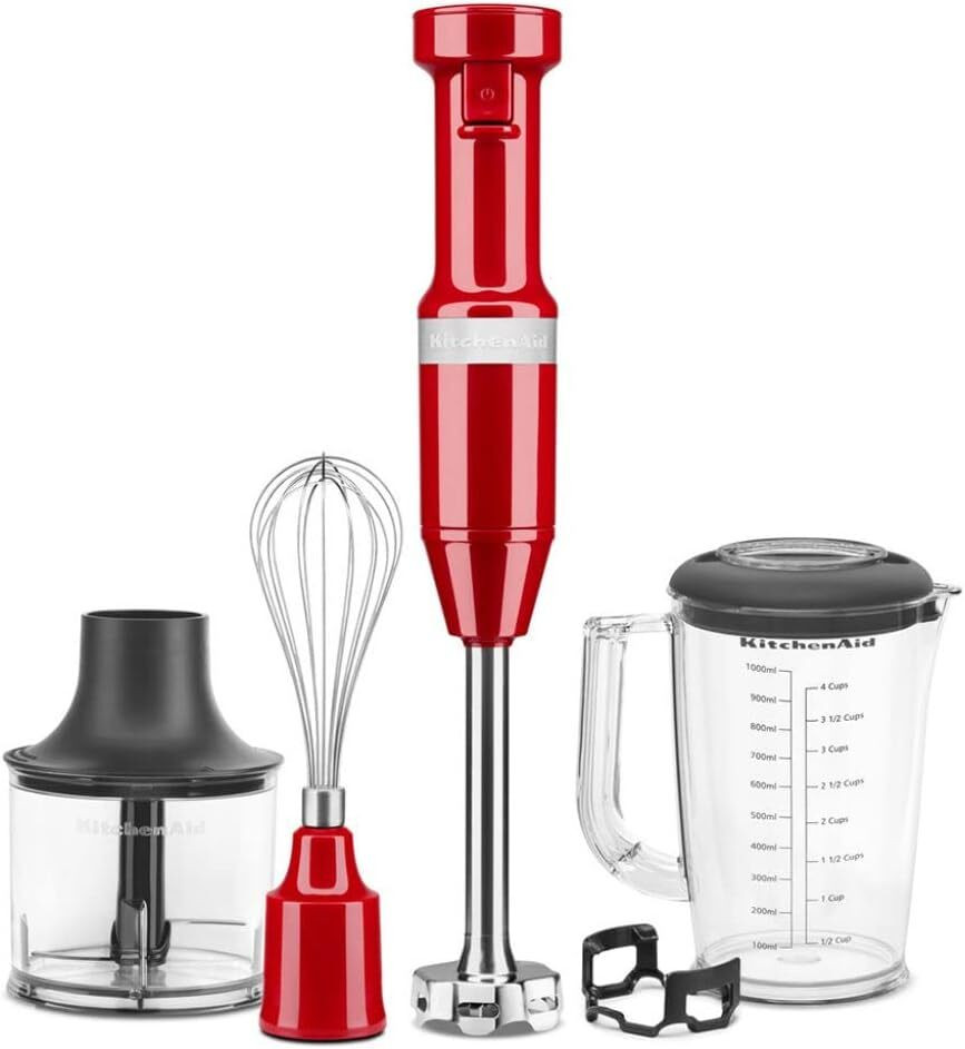 Kitchenaid 5KHBV83EER Frullatore a Immersione Rosso 180W 1 Litri