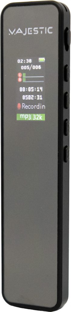 Majestic VR-38 Registratore Portatile Digitale 16GB Alta Qualita Audio