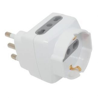 Gbc 22022931 Adattatore 90 Gradi Spina 16a 2 Prese 10-16a 1 Presa Universale