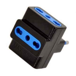 Gbc 22022900 Adattatore Nero Spina 16a 3 Prese 10-16a Adattatori Elett.