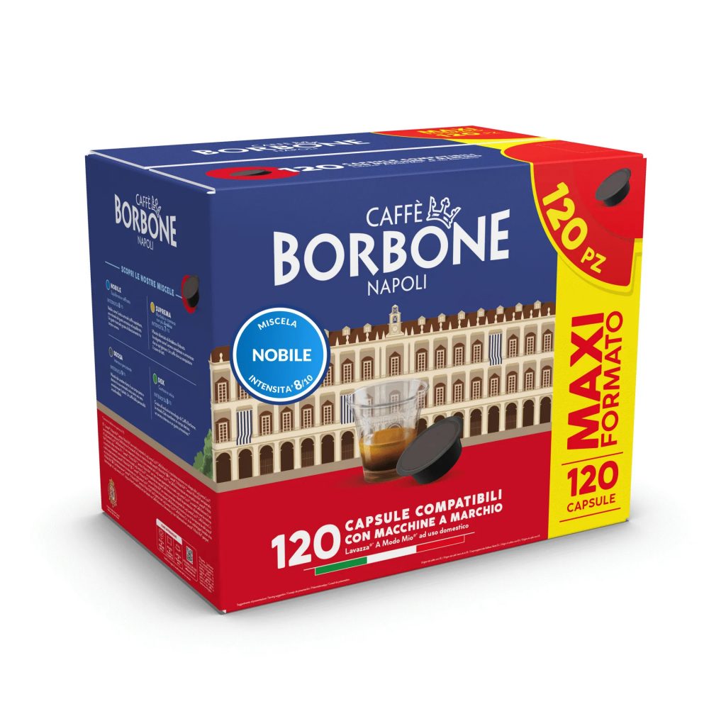 Caffe Borbone Confezione 120 Capsule Miscela Nobile Compatibile A Modo Mio