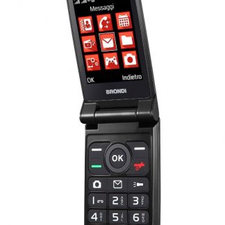 Brondi Magnum 4 Nero Telefono Cellulare Flip con Tasti Dual Sim