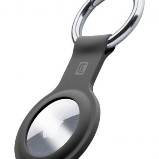Cellular Line AIRTAGKEYRINGK Custodia Nera Airtag con Gancio