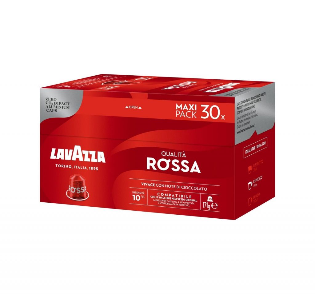 Lavazza Qualita Rossa Confezione 30 Capsule Alu Compatibili Nespresso