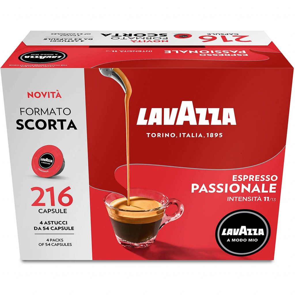 Lavazza A Modo Mio Espresso Passionale Formato Scorta Confezione 216 Capsule