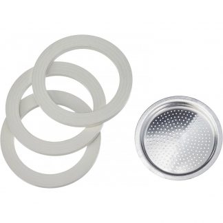 Bialetti 0800032 Kit Ricambio 3 Guarnizioni 1 Piastrina per Moka 2 Tazze