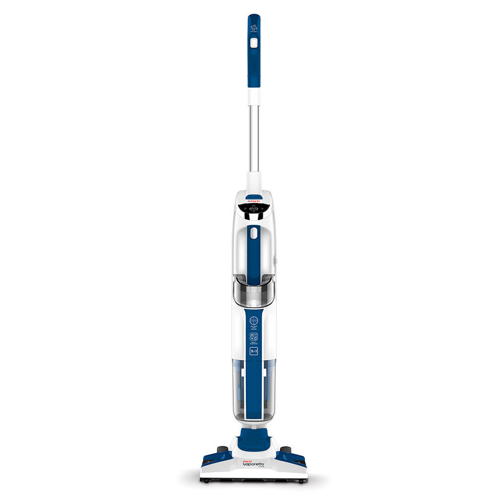 Polti Vaporetto 3 Clean Blue Scopa a Vapore Aspirante con Pulitore Portatile