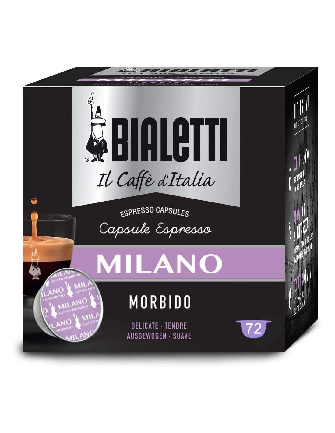 Bialetti Gusto Milano Multipack 72 Capsule Caffe
