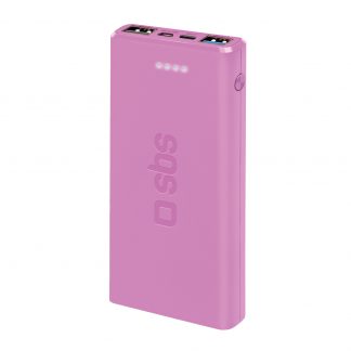 SBS TTBB10000FASTP Rosa Powerbank 10000mAh 2 USB 2.1 A