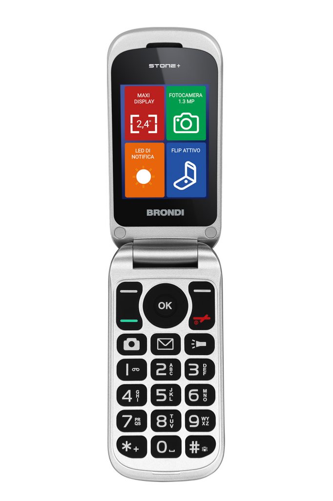 Brondi Stone Piu Nero Cellulare Flip Dualsim