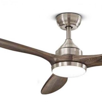 Perenz 7170CRCT Ventilatore da Soffitto 3 Pale in Legno Noce con Luce LED 18W