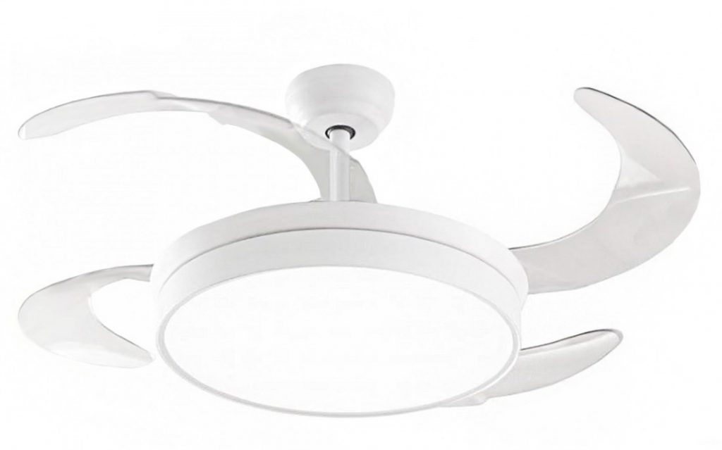 Perenz 7166NCT Nero Ventilatore a Soffitto con Pale a Scomparsa e Luce LED
