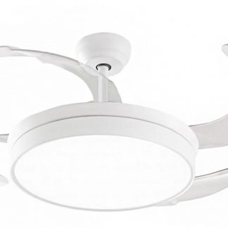 Perenz 7166NCT Nero Ventilatore a Soffitto con Pale a Scomparsa e Luce LED