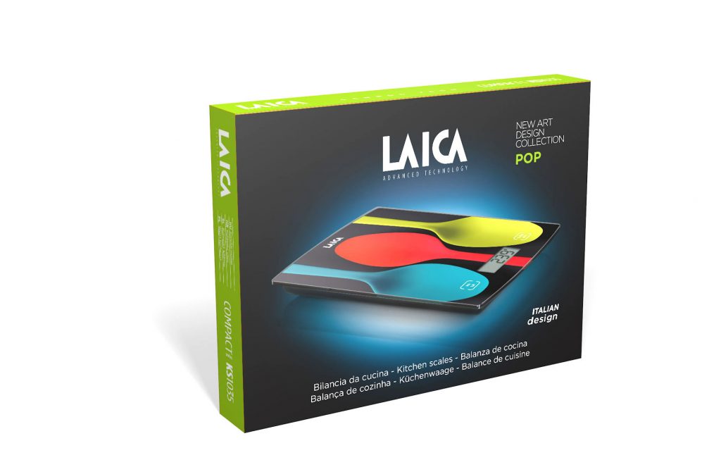 Laica KS1035 Bilancia da Cucina in Vetro Portata 5 KG