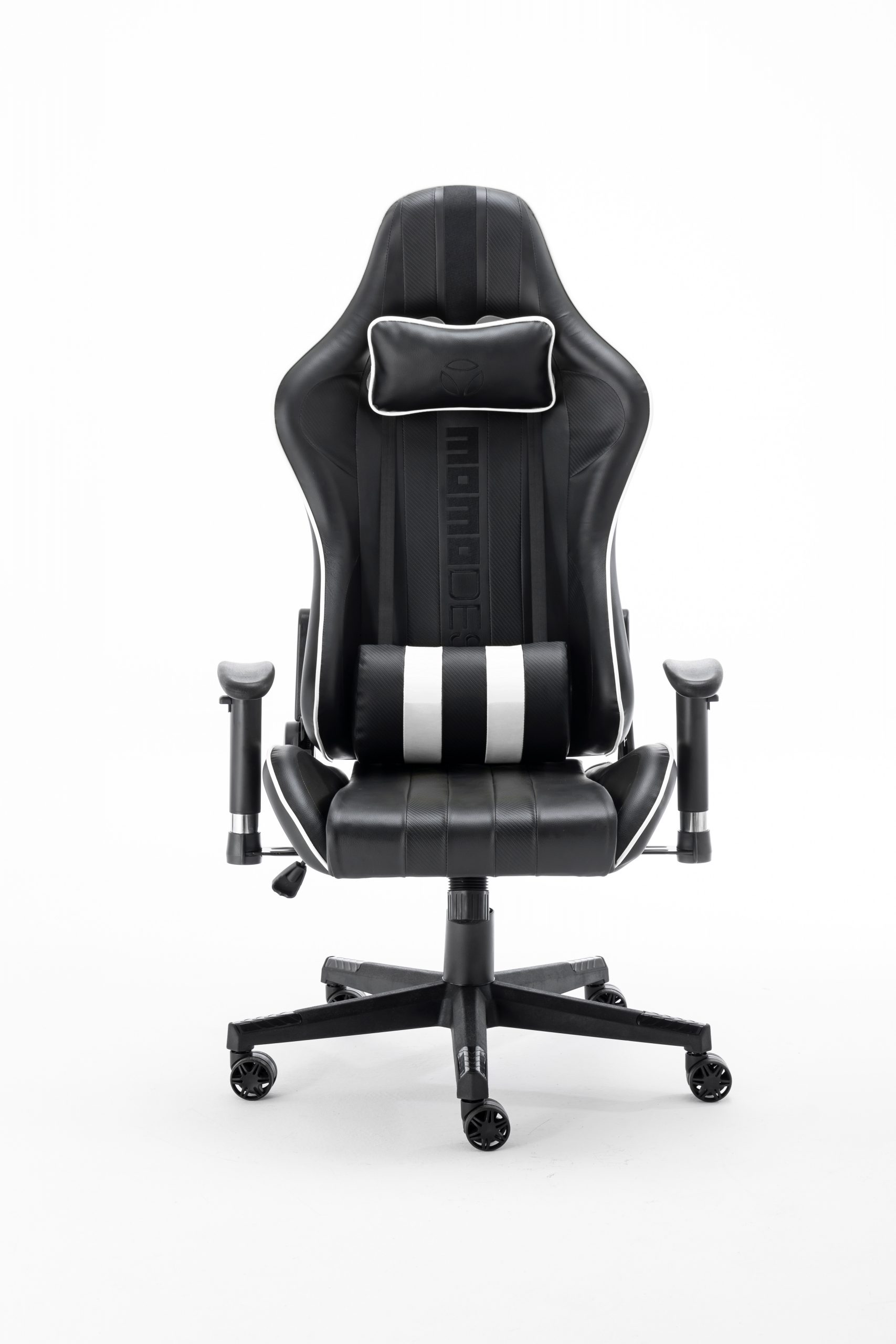 Momodesign MDGC011KW Sedia Gaming Ecopelle con Braccioli Cuscino Lombare