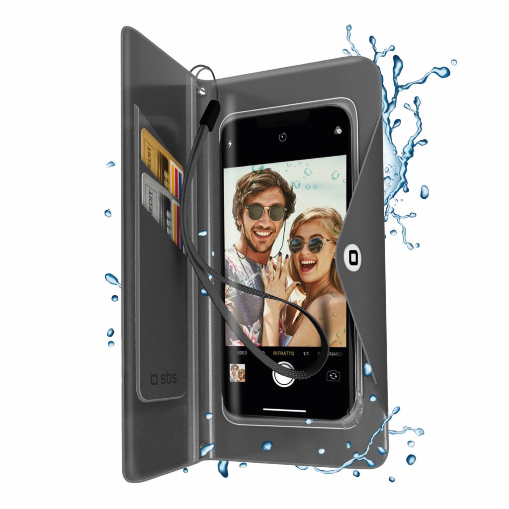 SBS TEWATERWALK Nero Custodia a Libro Universale Resistente Agli Schizzi