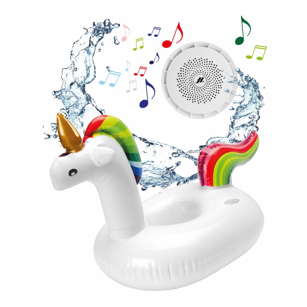 SBS TESPEAKFLOATUNI Unicorn Speaker Wireless 3 Watt IPX6 con Gonfiabile