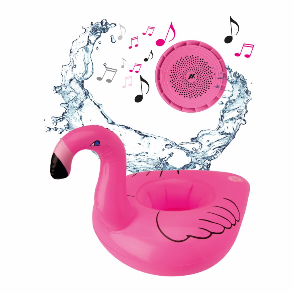 SBS TESPEAKFLOATFLAM Flamingo Speaker Wireless 3 Watt IPX6 con Gonfiabile