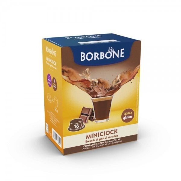 Caffe Borbone Miniciock Confezione 16 Capsule per Compatibili Lavazza A Modo Mio