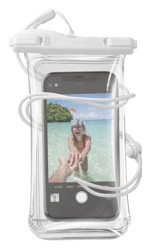 Cellular Line VOYAGER22W Custodia Bianca Universale Impermeabile per Smartphone
