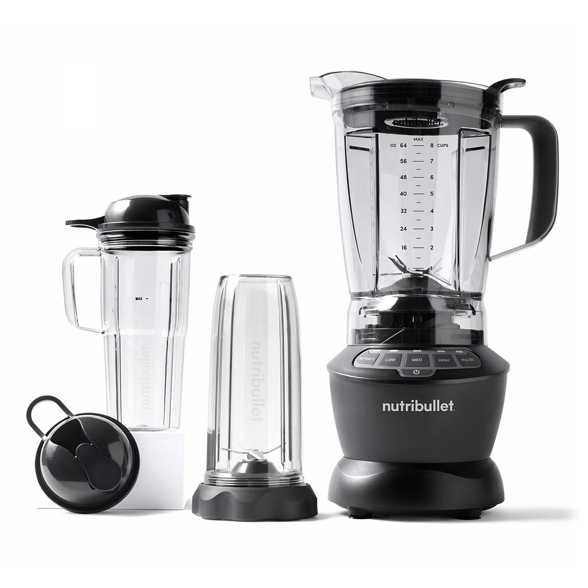 Nutribullet NBF500DG Combo Frullatore 1200w con 3 Caraffe e Accessori